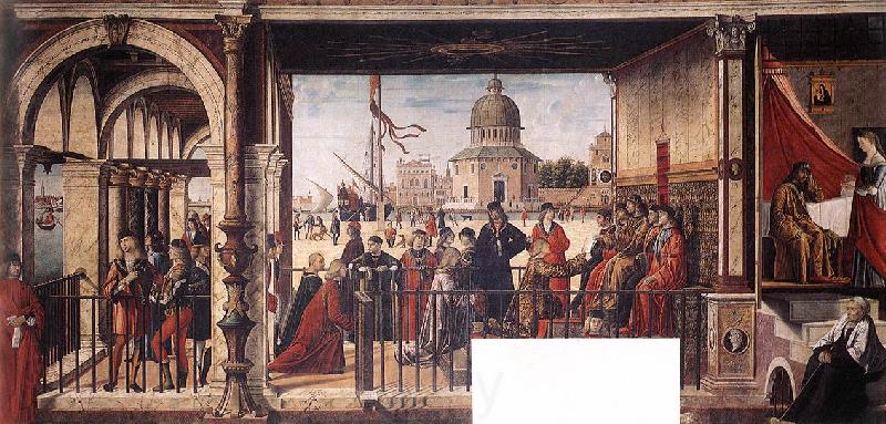 CARPACCIO, Vittore Arrival of the English Ambassadors g Norge oil painting art